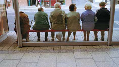 Bus stops are a familiar part of getting around for seniors and other community members. (AARP courtesy photo)
