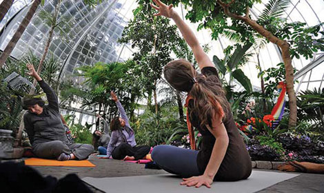 Meditation sessions in the Seymour Botanical Conservatory in Tacoma are for all ages, from children to the elderly. â€œAnybody can do this,â€ said Megan Zaback, who leads the twice-monthly gatherings. (Metro Parks/courtesy photo) 